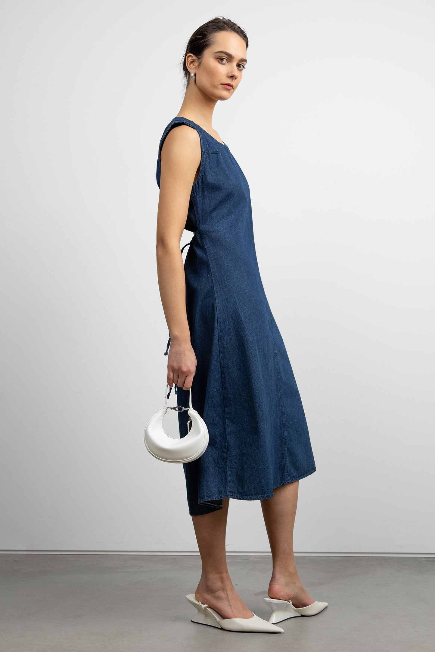 DENIM MIDI DRESS
