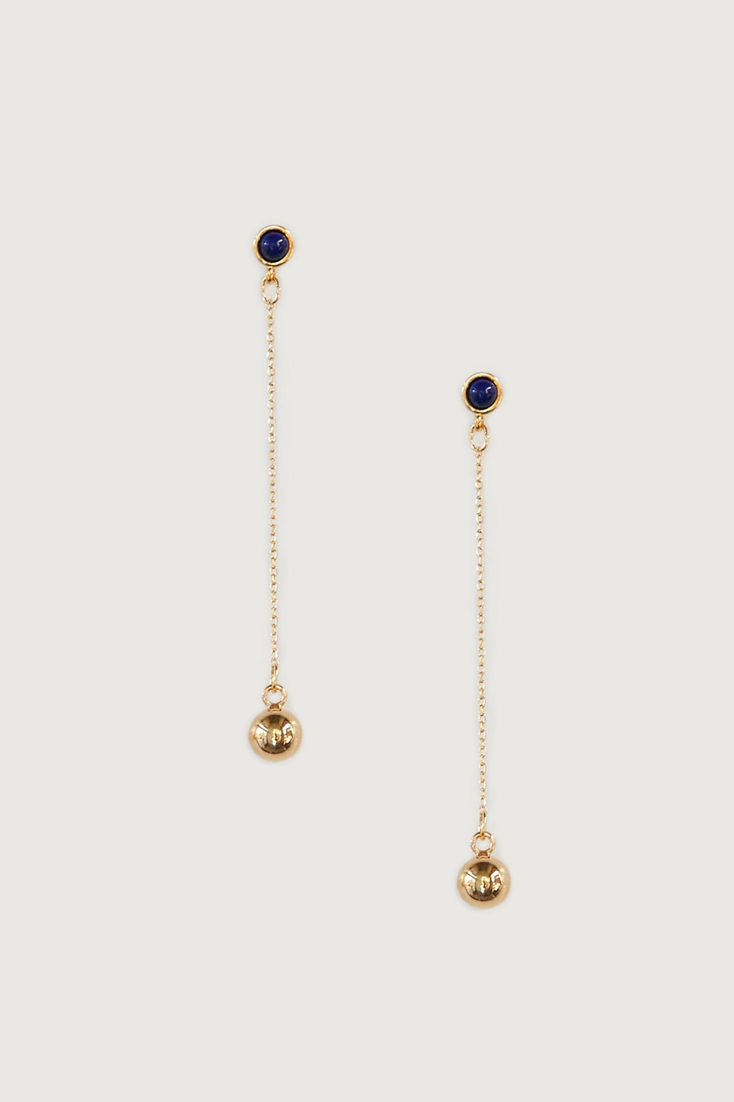 DROP CHAIN SPHERE EARRING