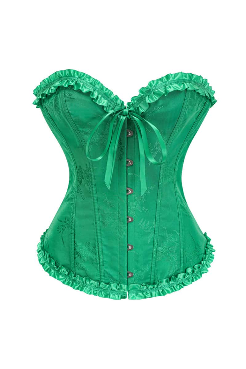 Sweetheart Pink Lace-Up Floral Corset