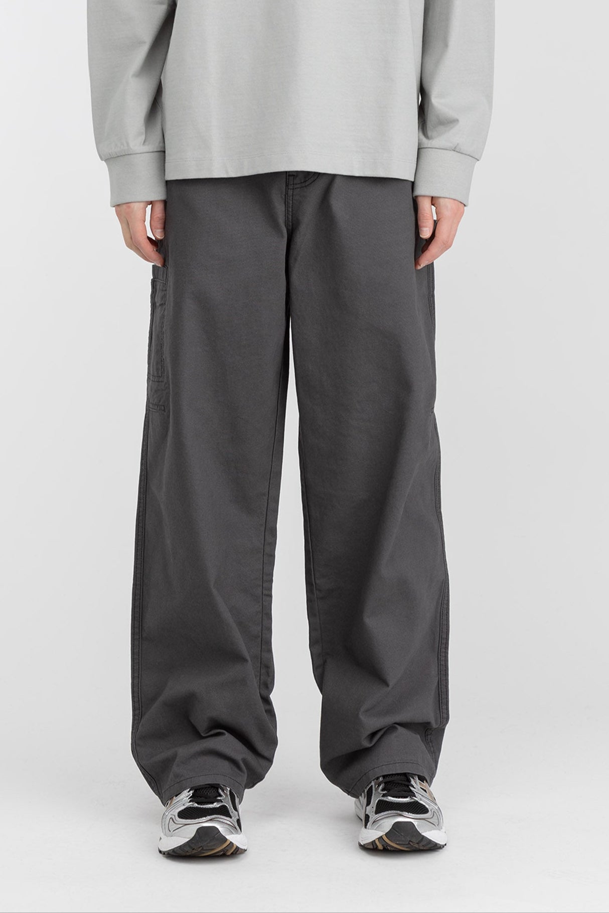COTTON-TWILL STRAIGHT LEG CARGO PANT