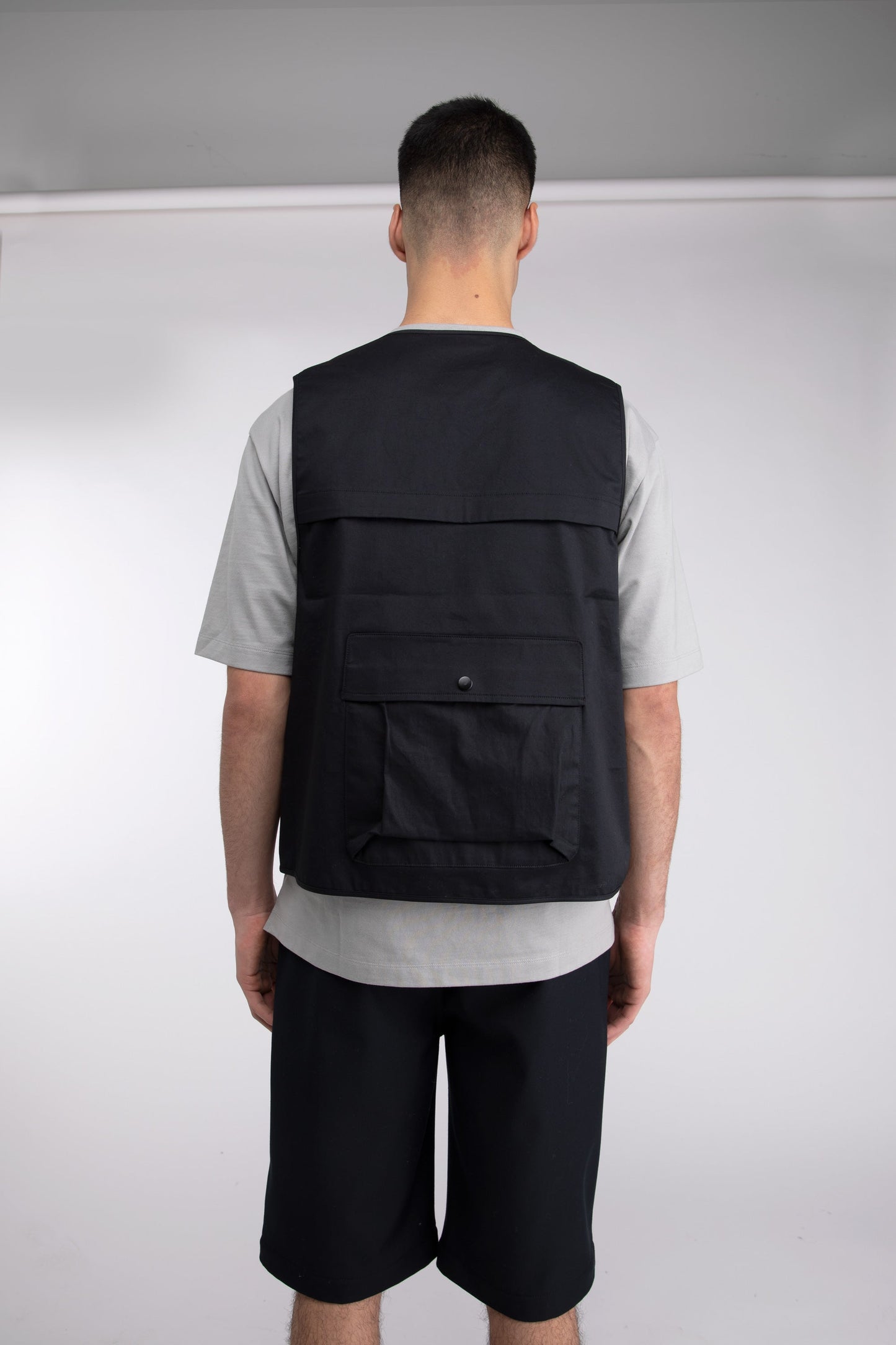 COTTON-TWILL CARGO UTILITY VEST