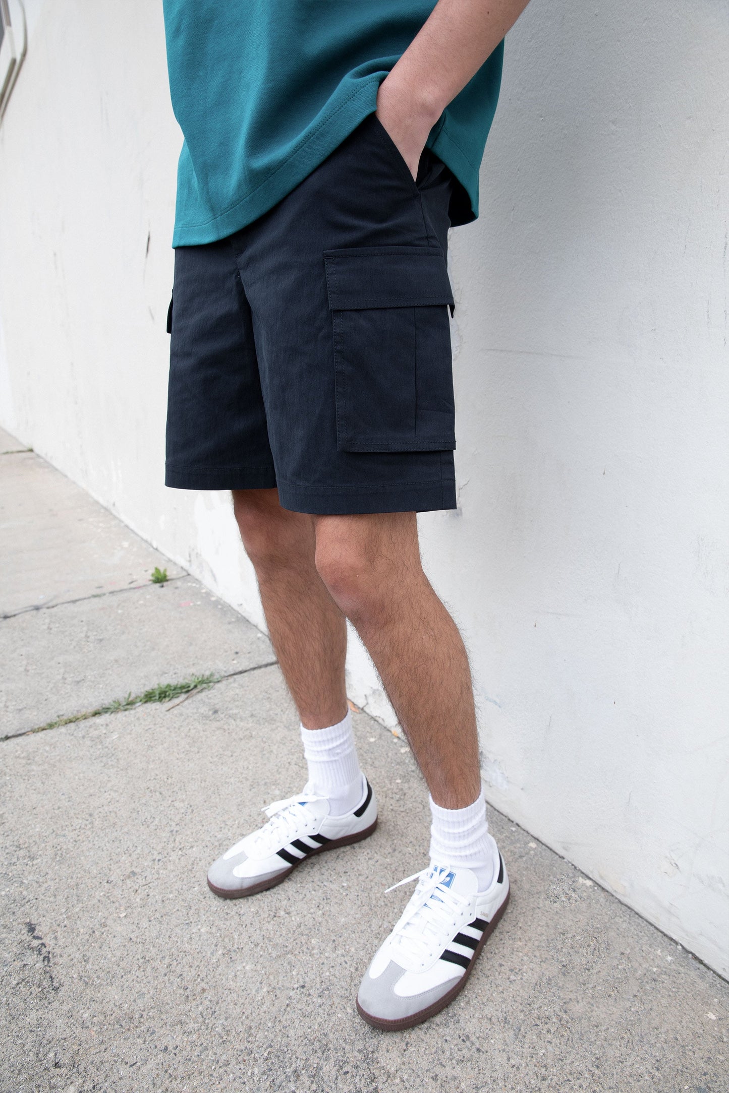 COTTON NYLON CARGO SHORT