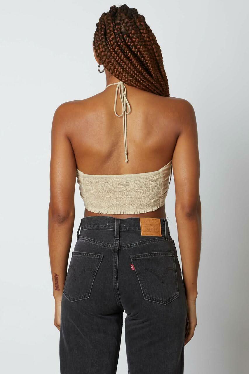 Summer Love Jute Halter Crop Top