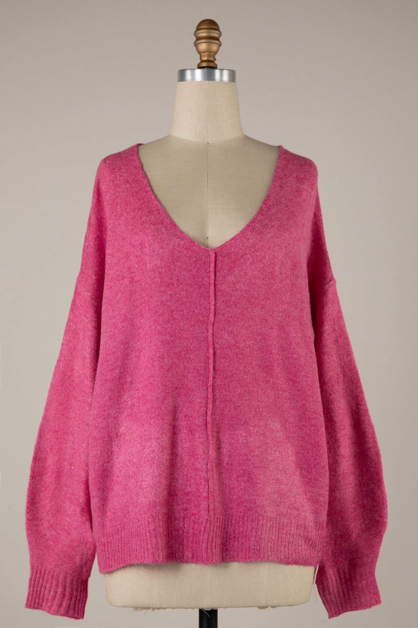 Sylvie Pink V-Neck Sweater