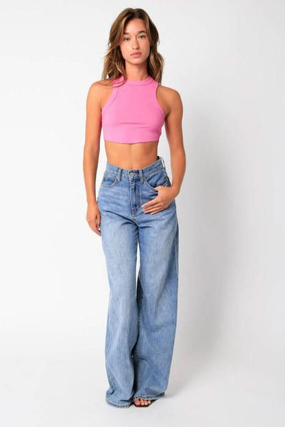 Junie Pink Racerback Tank Top