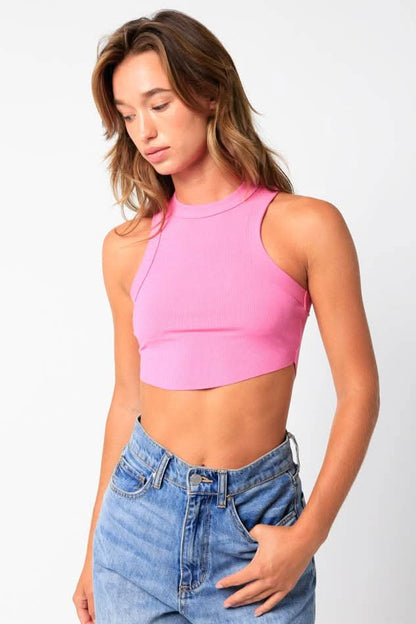 Junie Pink Racerback Tank Top