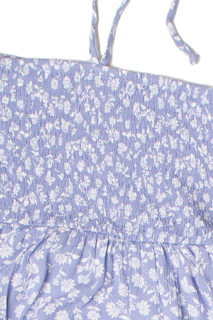 Floral Smocked Hanky Hem Dress