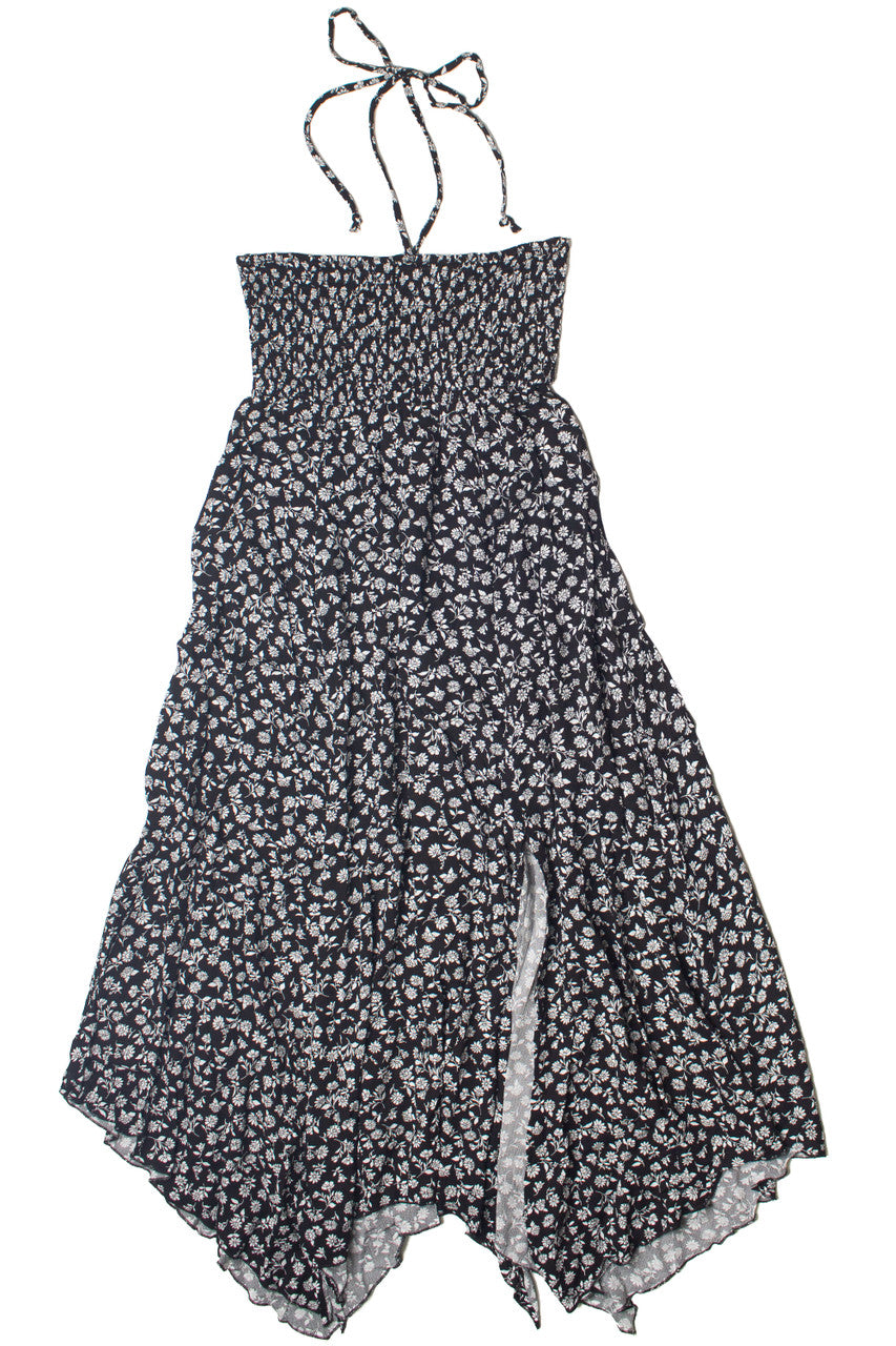 Floral Smocked Hanky Hem Dress