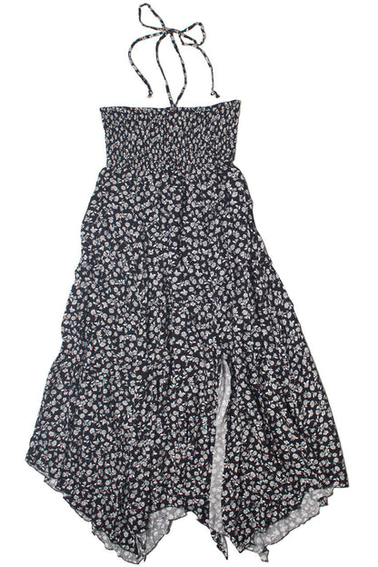 Floral Smocked Hanky Hem Dress