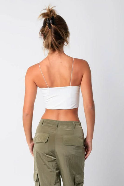Hot Girl White Vegan Corset Crop