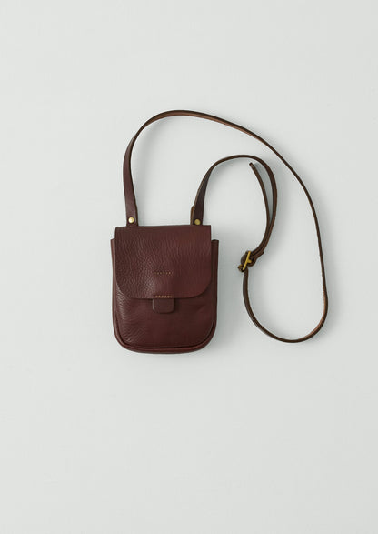 Kate Sheridan Leather Half Orbed Tab Bag | Chestnut