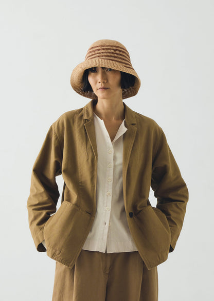 Maison N.H Paris Raffia Stella Hat | Natural/Brown