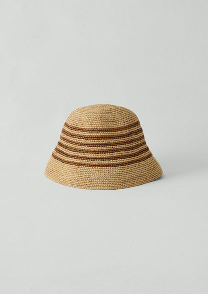 Maison N.H Paris Raffia Stella Hat | Natural/Brown