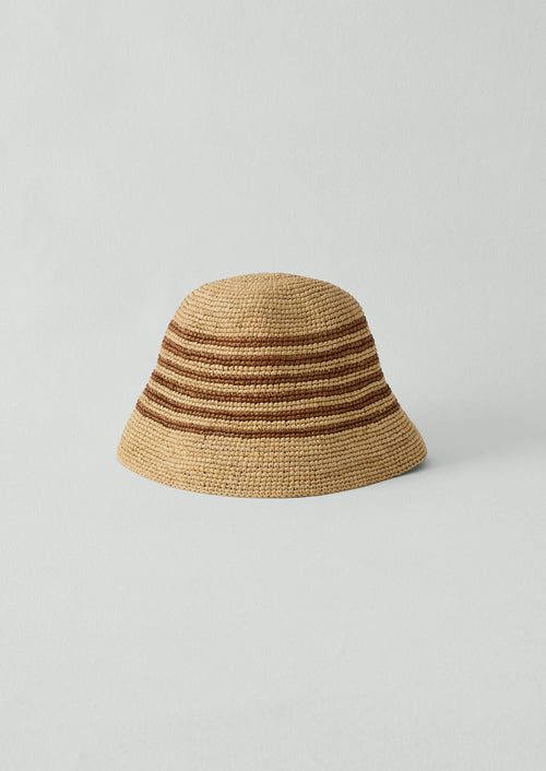 Maison N.H Paris Raffia Stella Hat | Natural/Brown