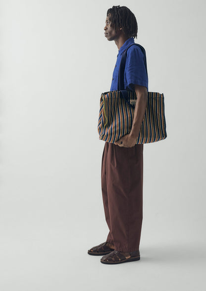 Moismont Stripe Cotton Bag | Blue Multi