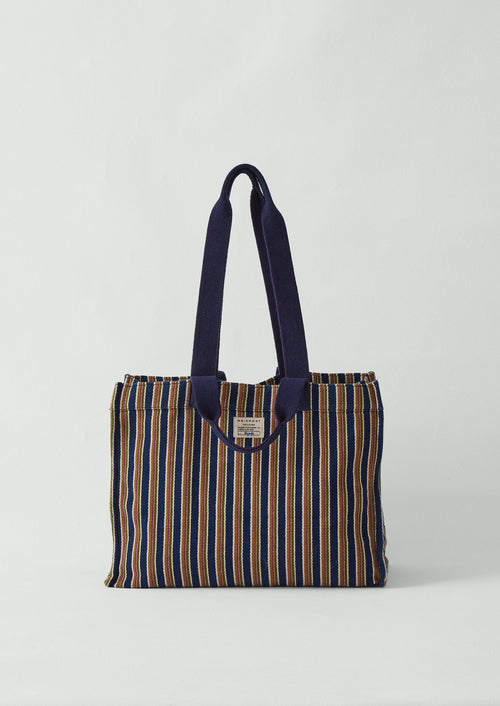 Moismont Stripe Cotton Bag | Blue Multi