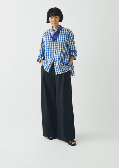 Painted Table Cloth Silk Bandana | Cobalt