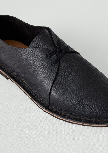 Steve Mono Leather Derby Shoes | Black