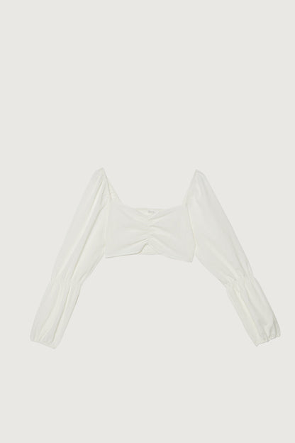 CROPPED PUFF SLEEVE TOP