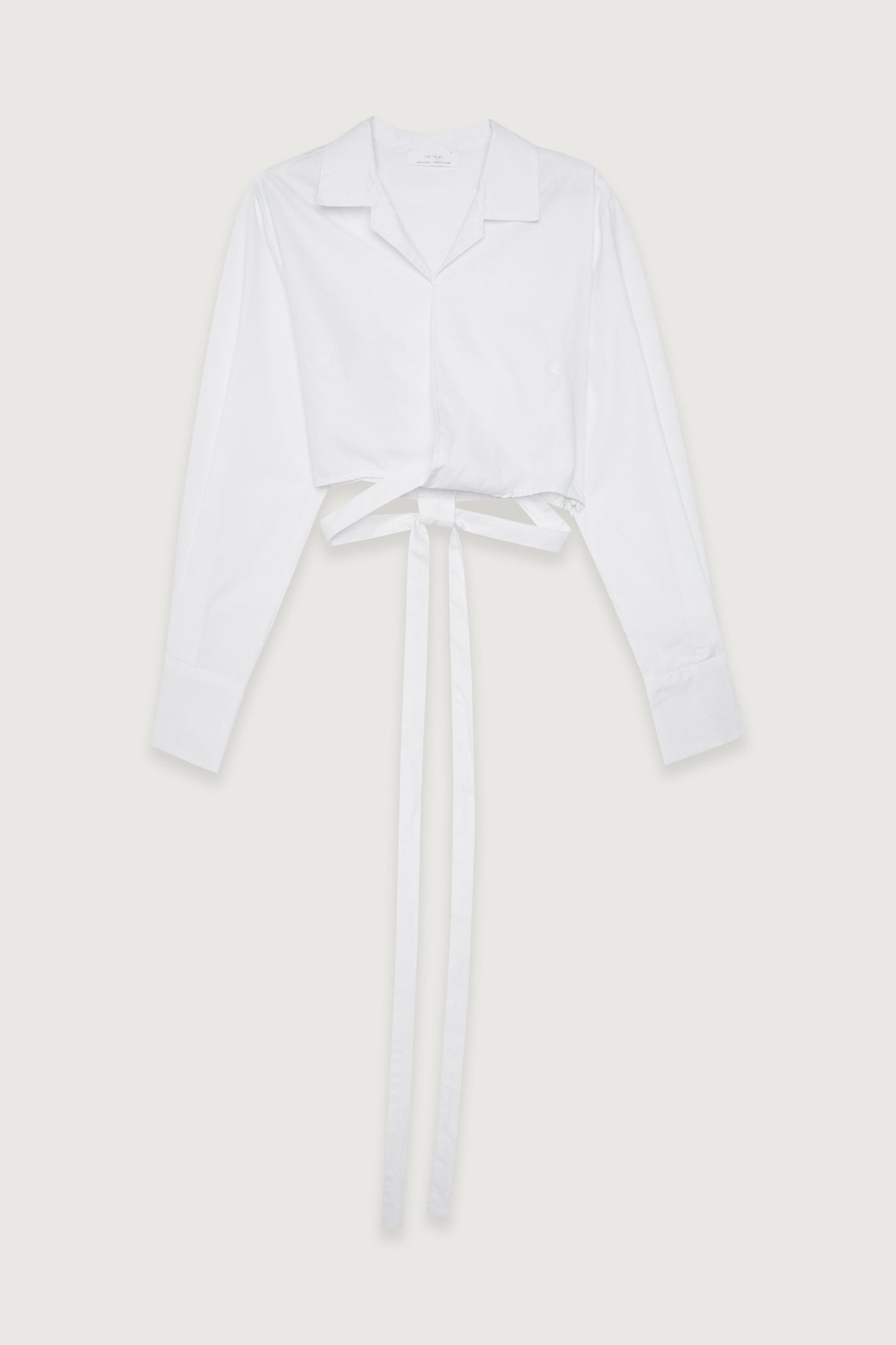 CROPPED WRAP SHIRT