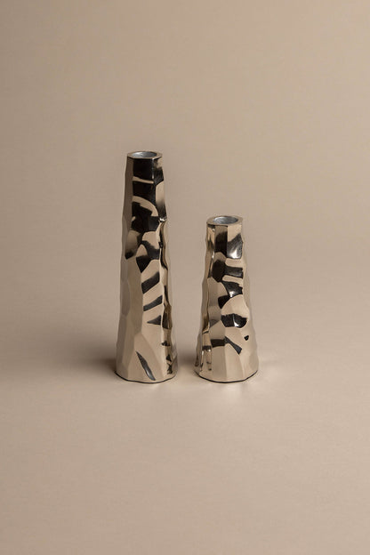 LARGE MERCURY TAPER CANDLE HOLDER