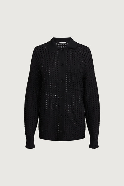 CROCHET COLLARED COVERUP