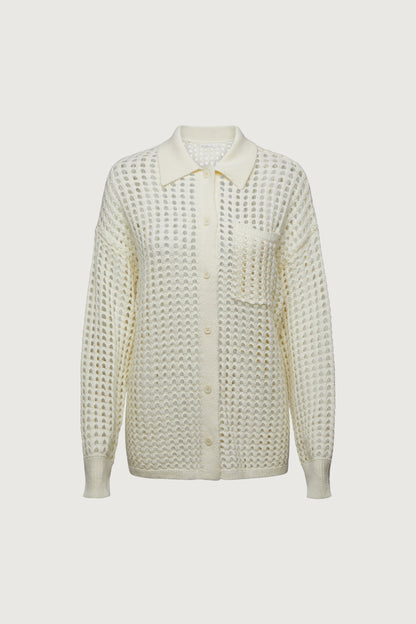 CROCHET COLLARED COVERUP