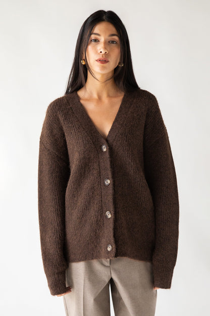 OVERSIZED BUTTON FRONT CARDIGAN