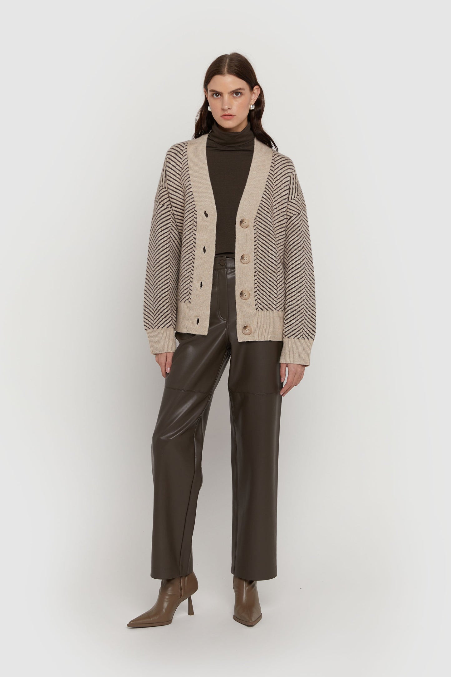 HERRINGBONE CARDIGAN
