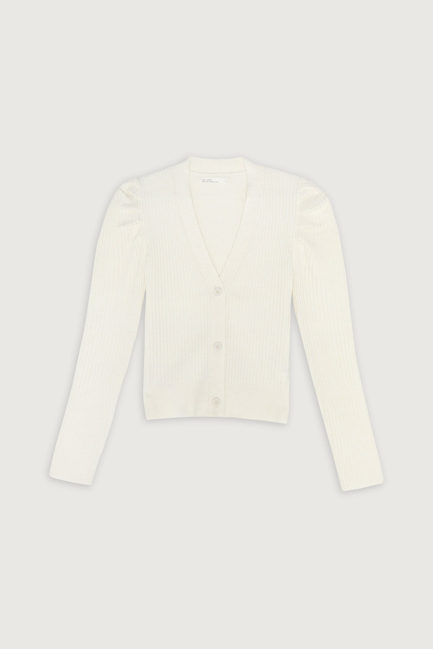 PUFFY SHOULDER CARDIGAN