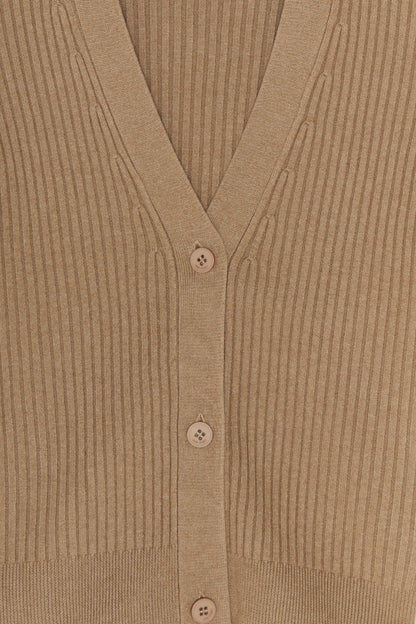 PUFFY SHOULDER CARDIGAN