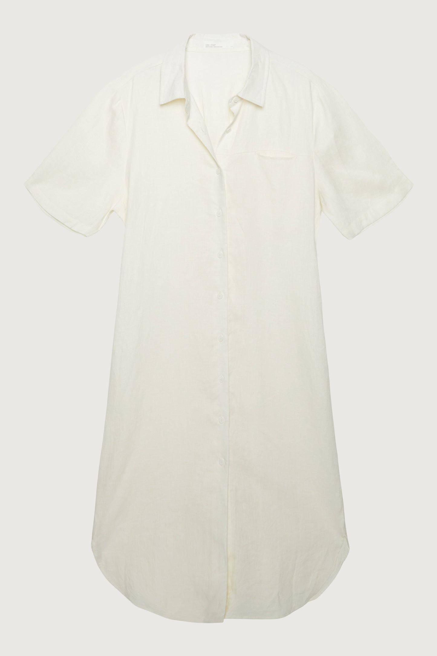 100% LINEN SHIRT DRESS