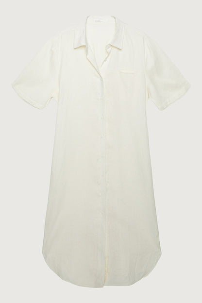 100% LINEN SHIRT DRESS