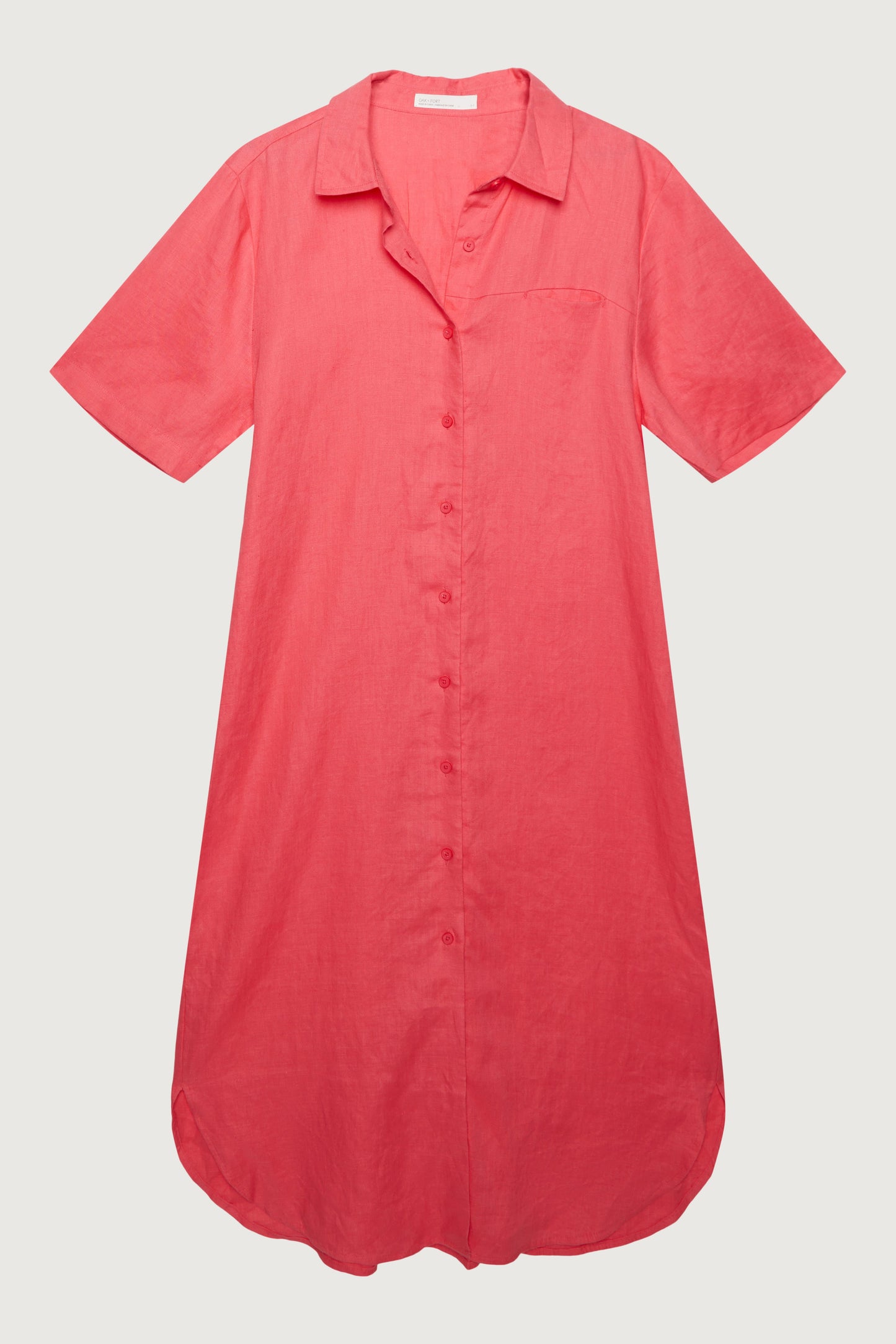100% LINEN SHIRT DRESS
