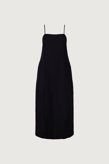 LINEN BLEND MAXI DRESS