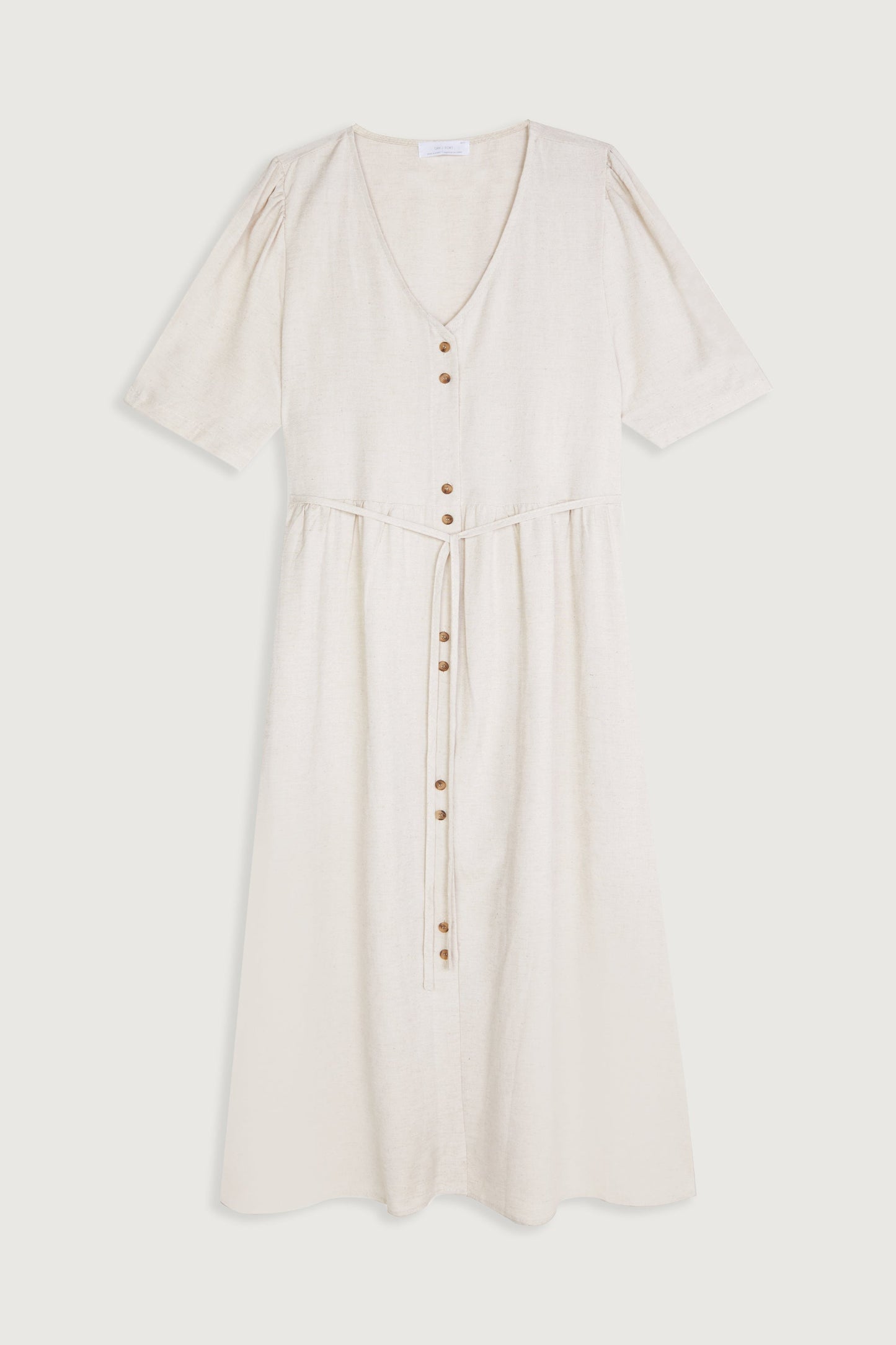 BUTTON FRONT MIDI DRESS