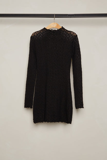 MOCKNECK SHEER DRESS