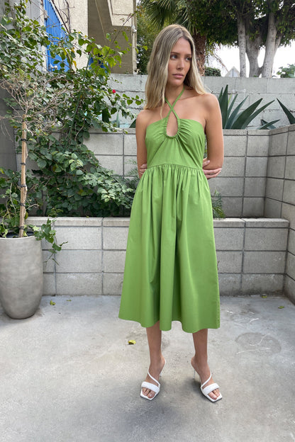 HALTER NECK MIDI DRESS