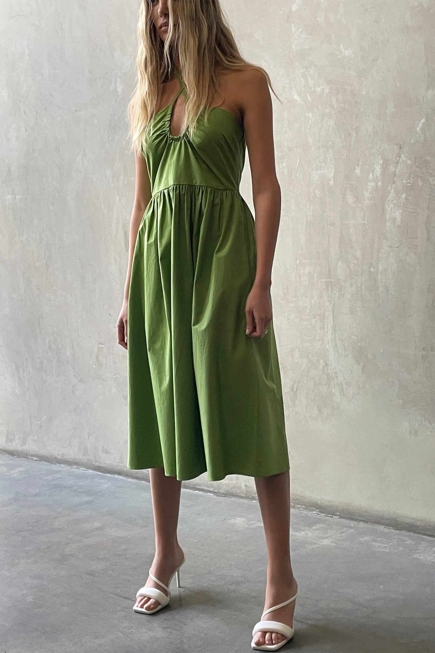 HALTER NECK MIDI DRESS