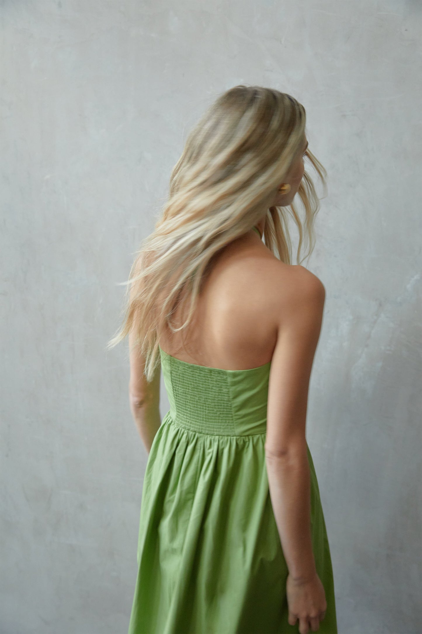 HALTER NECK MIDI DRESS