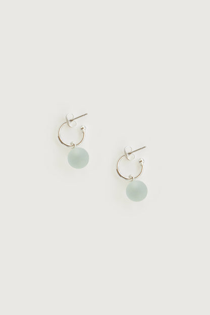 HOOP EARRING WITH STONE DROP