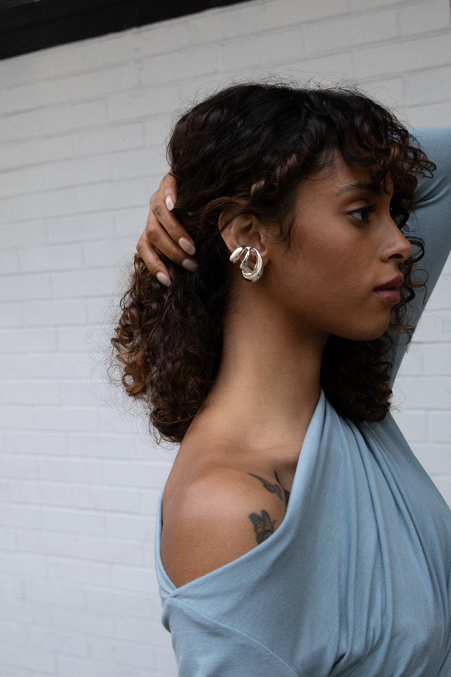 LAYERED ABSTRACT EARRING