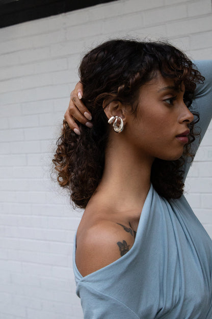 LAYERED ABSTRACT EARRING