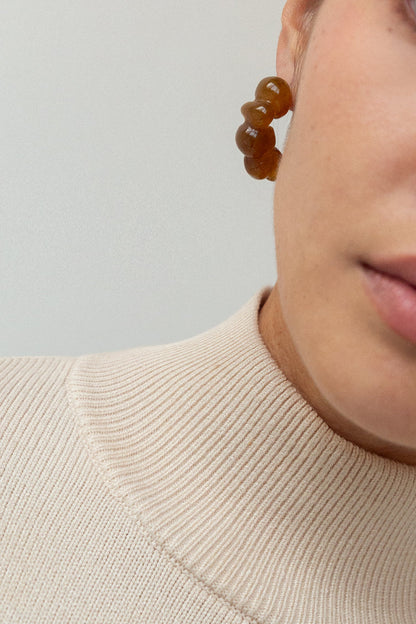 ABSTRACT STONE EARRING
