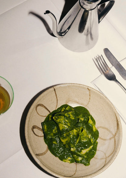 Skye Corewijn Wave Pasta Plate | Buff Stone