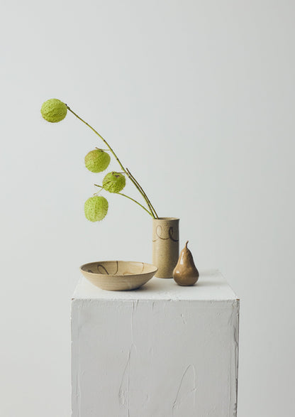 Skye Corewijn Wave Pasta Plate | Buff Stone