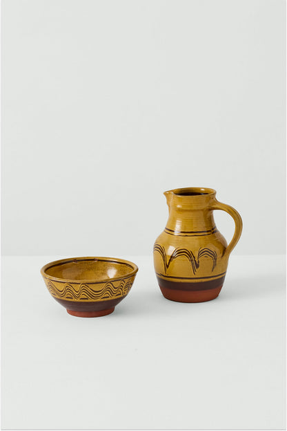 Matt Grimmitt Slipware Jug | Honey/Terracotta