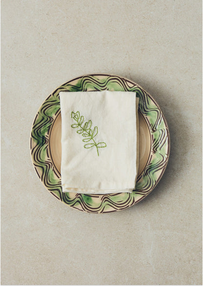 Matt Grimmitt Slipware Plate | Cream/Terracotta