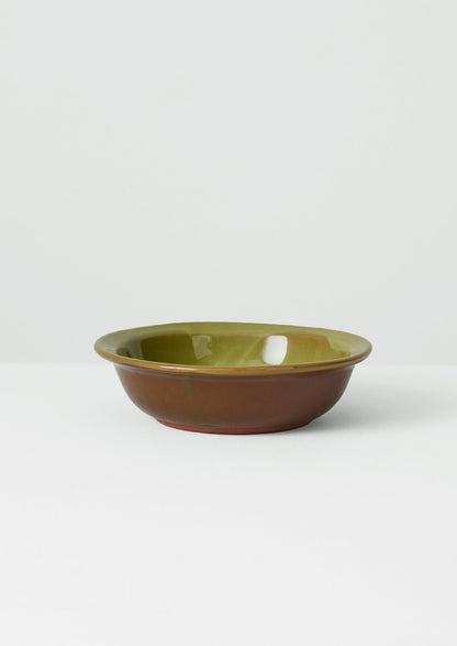 Poterie Barbotine Deep Bowl | Anise/Terracotta