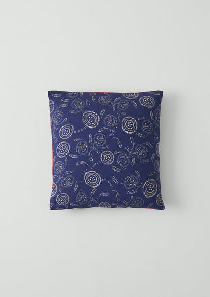 Pomegranate Print Cushion Cover | Indigo Blue/Ecru